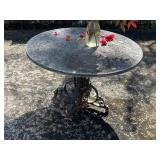 Round Metal Outdoor Table with Base