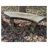 Curved Concrete Outdoor Garden Bench
