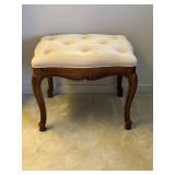 Upholstered Wooden Ottoman With Tufting