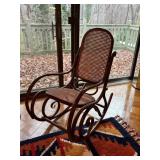 Bentwood Rocking Chair With Cane Seat