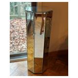 Mirrored Hexagonal Pedestal Stand