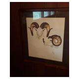 Framed Artwork 'Alaskan Dall Ram' Signed