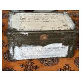 Military Metal Trunk with Painted Markings