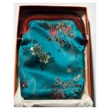 Floral Fabric Coin Purse with Frame Clasp
