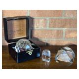 Etched Glass Owl Figurine With Clear Finish