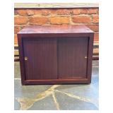 Mahogany Cabinet With Sliding Doors