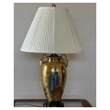 Brass Table Lamp With Swan Handles
