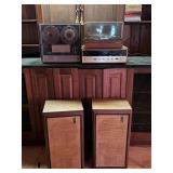 Vintage Audio System with Speakers