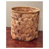 Handwoven Basket With Geometric Pattern