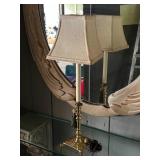 Brass Table Lamp with Fabric Shade