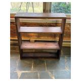 Dark Wooden Three-Shelf Bookcase