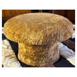 Faux Fur Mushroom-Shaped Ottoman