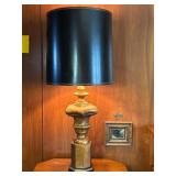 Metallic Gold and Black Table Lamp