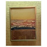 Framed Abstract Art in Earthy Tones