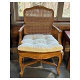 Century Chair With Cane Back and Cushion