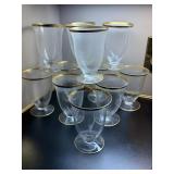 9 Glasses With Gold Rim Detailing