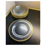 Clear Plates With Gold Trim