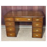 Wooden Desk With Brass Handles