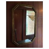 Octagonal Wall Mirror With Gold Frame