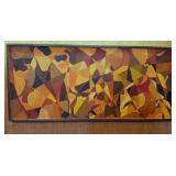 Mid-Century Abstract Oil Painting, 1965