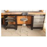 Craftsman Work Bench-Shelf w/Stool