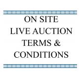 LIVE AUCTION - ONSITE BIDDING Terms & Conditions