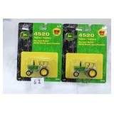 (2) JD 4520 Tractors w/Hiniker Cabs