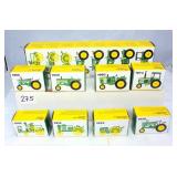 Set of (8) Vintage JD Tractors