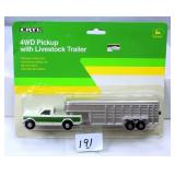 4 WD Pickup w/Livestock Trailer