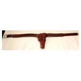 Leather Belt w/Pistol Holster