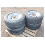 (4) Chrome Steel Wheels w/Tires