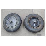 (2) Wheel Barrow Tires/Wheels