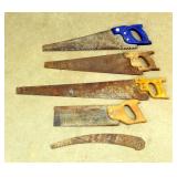 (5) Vintage Hand Saws