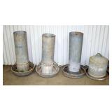 (3) Poultry Feeders & (1) Waterer