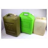 (3) Plastic Water Containers