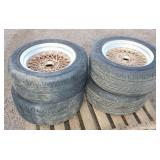 (4) Alum Pontiac Snowflake Wheels w/Tires