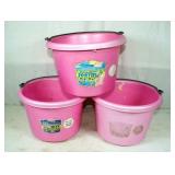 (3) Fortiflex 8-Qt Plastic Buckets