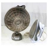 Vintage Electric Heater & Clothes Iron