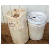 (2) Larger Plastic Storage Containers