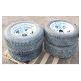 (4) Chrome Steel Wheels w/Tires