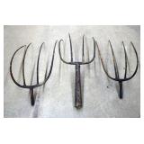 (3) Old Pitch Fork Heads