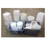 Several Plastic Square/Round Buckets