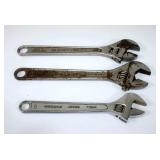 (3) Adjustable Wrenches