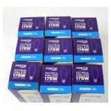 (9) Fusion ED17 Halide Lamps, New