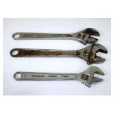 (3) Adjustable Wrenches