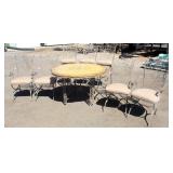Wrought Iron Patio Table w/(7) Chairs