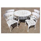 Aluminum Patio Table & (4) Chairs