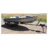 Blue Fin Aluminum Boat w/1987 Trl