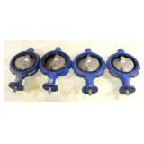 (4) Valves, 6", NEW