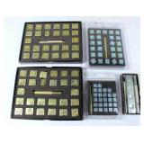 (4) Leather "Letter" Stamp Sets & Riviter